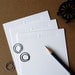 Personalized Letterpress Stationery - Blind Letterpress - Set of 25