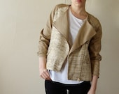 Moto Jacket Large Raw Silk
