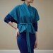 SALE SALE Hand Dyed Teal Bamboo Wrap