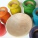 Colored Cups and Balls - A Montessori and Waldorf Inspired Wooden Materials Matching and Motor Skills Toy