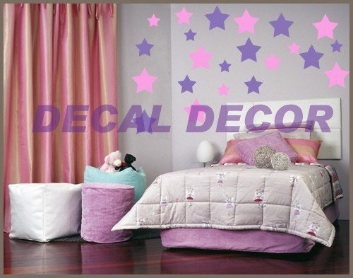 Vinyl Wall Art decor 216 STARS Vinyl Wall Decal Sticker Wall Decor Appliques shapes childrens decor