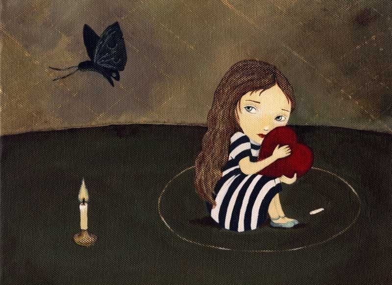 Girl Art Print, Girls Room Art, Girls Art, Girls Decor, Girls Room Decor, Art for Girls, Whimsical, Poster - The Safe Place 10x8 Print
