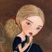 Alice In Wonderland Art, Girls Room Art Decor, Girl Art Print, Children's Art, Poster, Art for Kids, Cute - Blue Caterpillar 8x10 Print