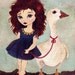 Nursery Art, Children's Art, Girls Room Art, Nursery Art Girl, Girl Art Print, Kids Rooms, Nursery Decor, Poster - Goose Friend 8x10 Print
