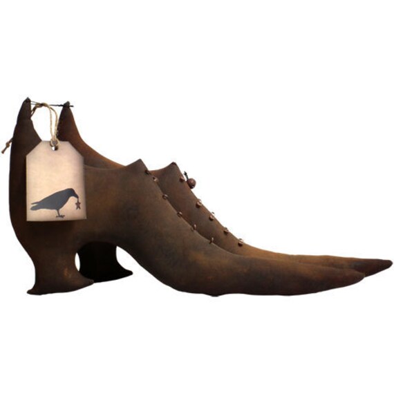 Halloween Witch Shoes Primitive Decoration - SparrowPrimitives Halloween Witch Shoes Primitive Decoration - SparrowPrimitives