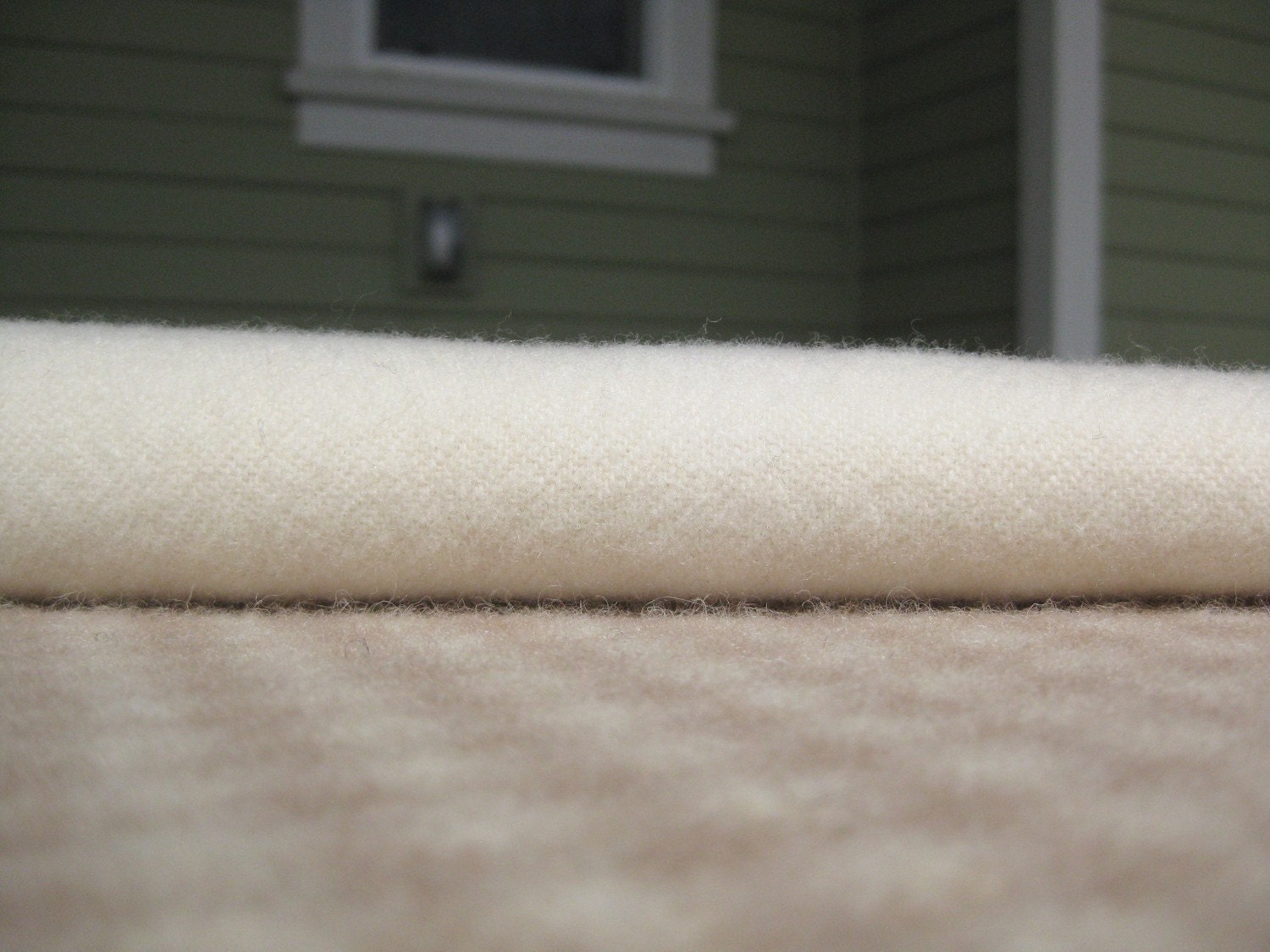 Natural Wool Fabric / Fat Quarter Yard - Felted