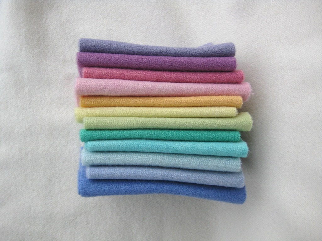 8" x 8" Hand Dyed and Felted Wool Fabric Number 2501I