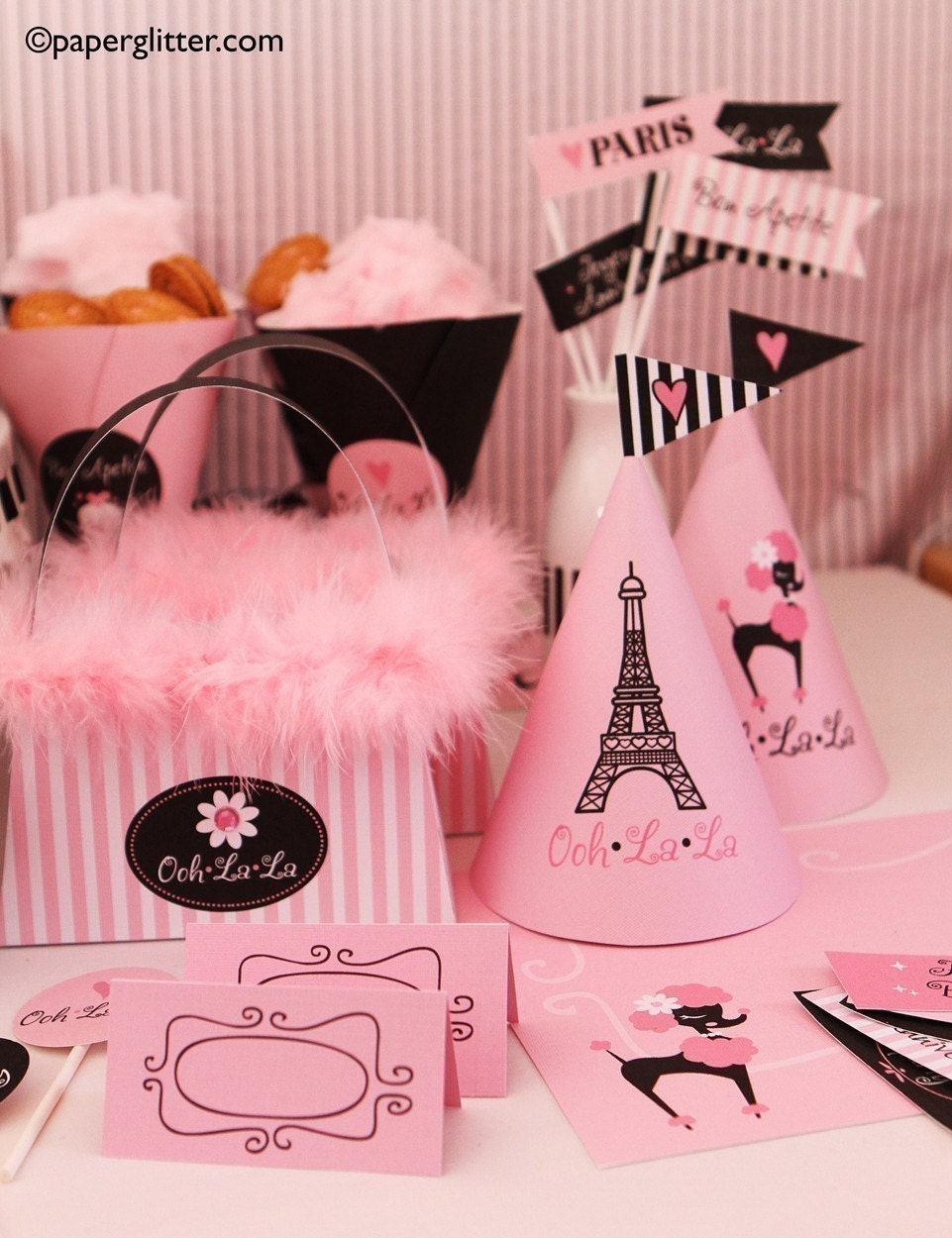 BIRTHDAY Paris Party Kit-Printable PDF