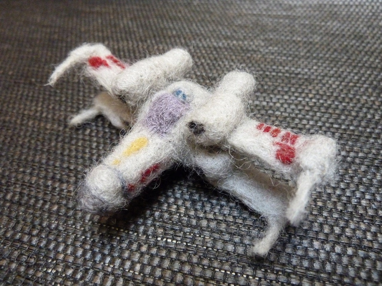 X-Wing Starfighter, Wool Felted STAR WARS ornament, decoration made to order