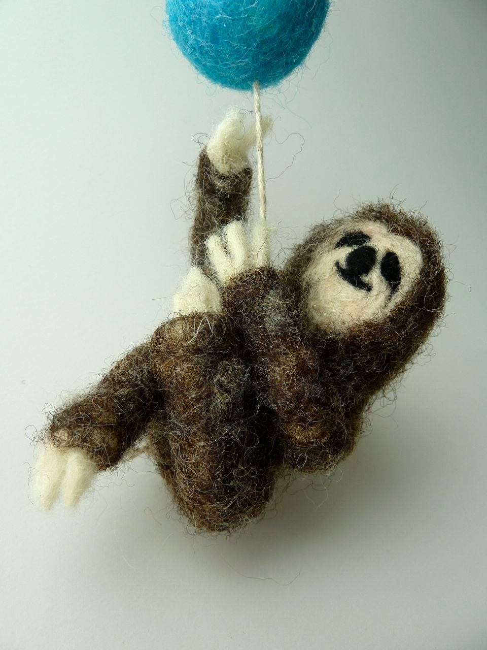 Baby Mobile, Felted Wooly Sloths, Custom made to order