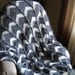 Sale Heather Grey Zig Zag Chevron Afghan