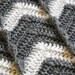 Sale Heather Grey Zig Zag Chevron Afghan