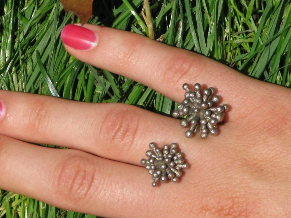 Floating Ring- Double Starburst - Steel