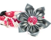 Floral Dog Collar Flower Set -The Peggy Olson - Made to Order in Your Choice of Size