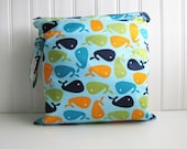 Wet Bag - Bermuda Whales - Waterproof - Eco Friendly - Reusable - Made to Order