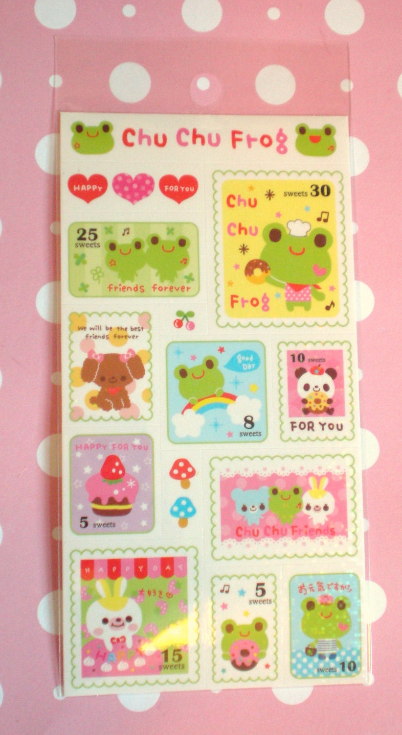Chu Chu Frog Sticker Sheet