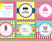 36 Boy or Girl Address Labels / Stickers - Can make to match ANY of my invitations