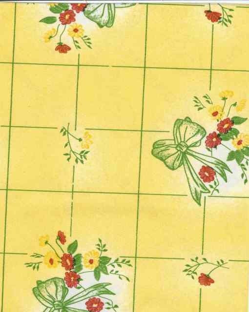 Oilcloth, Lemonade Yellow Tattersall, 1/2 yard