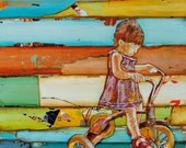 Toddler on Toy Tricycle - "Child's Play" - Fine art print 8x10