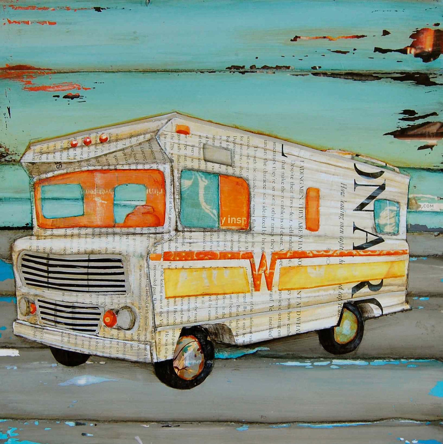 Family Vacation in Vintage / Retro Winnebago - "Breaking Bad Ass" - Fine Art Print 16x20