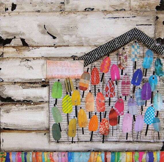 Lobster Shack in Maine - "A colorful Existence"-  Fine Art Print 8 x 10