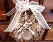 Beach Wedding Starfish Pomander - White Finger Starfish