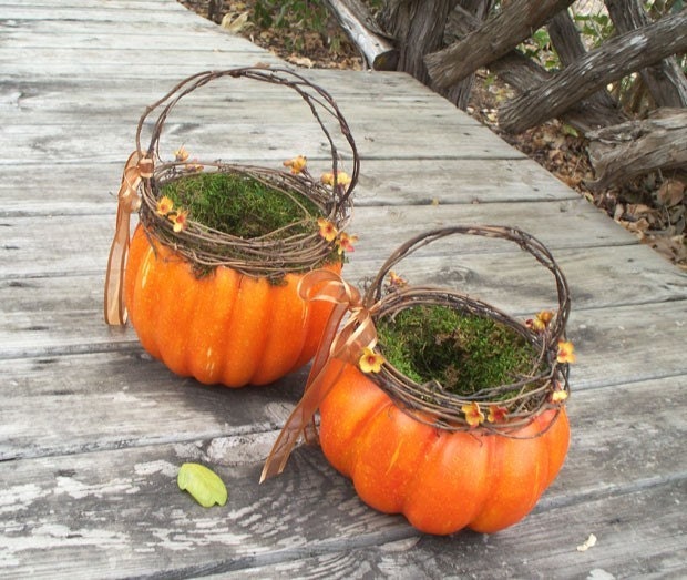 Orange Pumpkin Basket