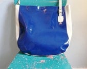 Royal Blue Patent Leather Tote FREE UK SHIPPING