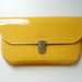 Yellow Patent Leather Clutch