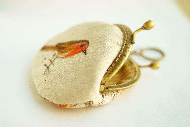 Chaffinch Hand painted Vintage Purse (Brids)