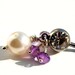 Belly Ring / Belly Jewelry /  Swarovski Pearl and Amethyst  / "Breathless"