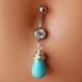 Belly Ring / Belly Jewelry / Turquoise Drop