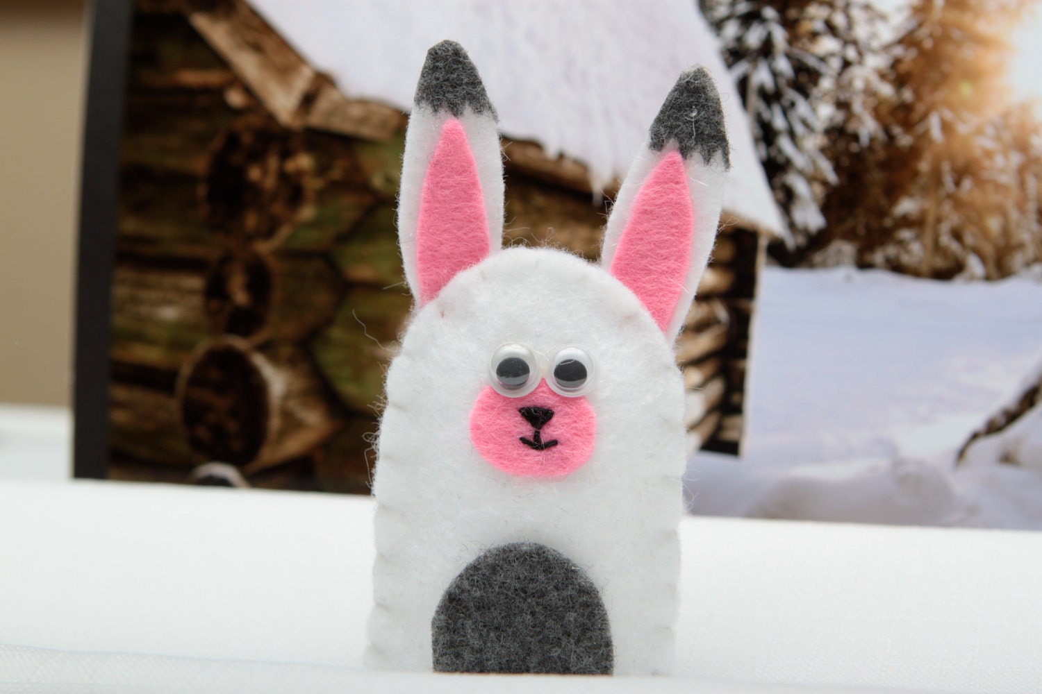 Rabbit finger puppet