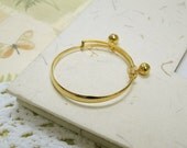 18K Gold Plated Jingle Bells Bangle