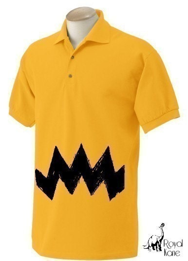 xxL Retro NEW Charlie Yellow Zig Zag argyle stripes hip hop Mens Men's peanuts brown Jersey Adult Polo 2XL XXL Tee Shirt T-Shirt Teeshirt