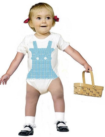Long Sleeve - Baby DOROTHY 6m 12m 18m 24m creeper outfit funny blue dress cute shirley white Shirt shower gift tshirt girl of infant