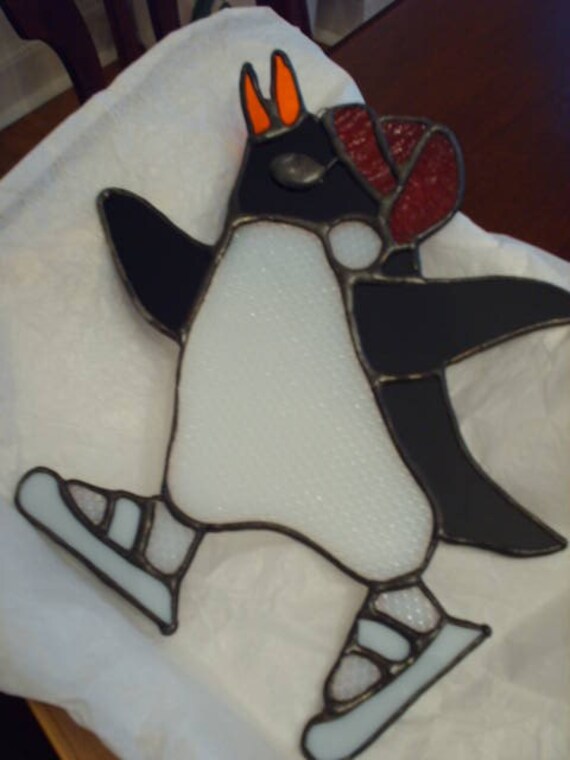 stained glass penguin