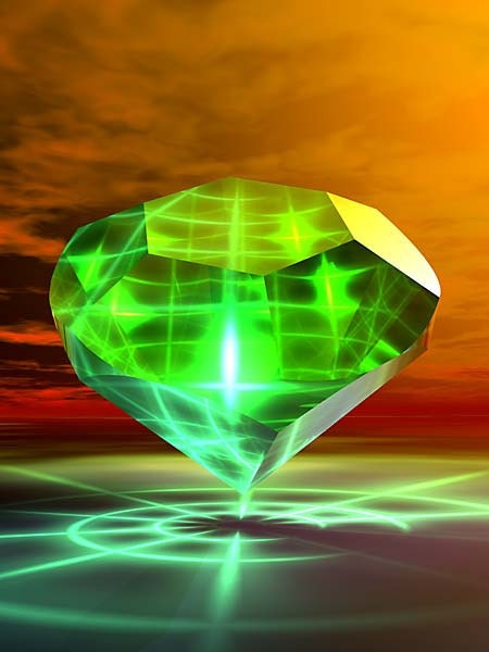 Crystal Series: Emerald - Birthday card for Taurus