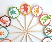 Sock Monkey Cupcake Toppers