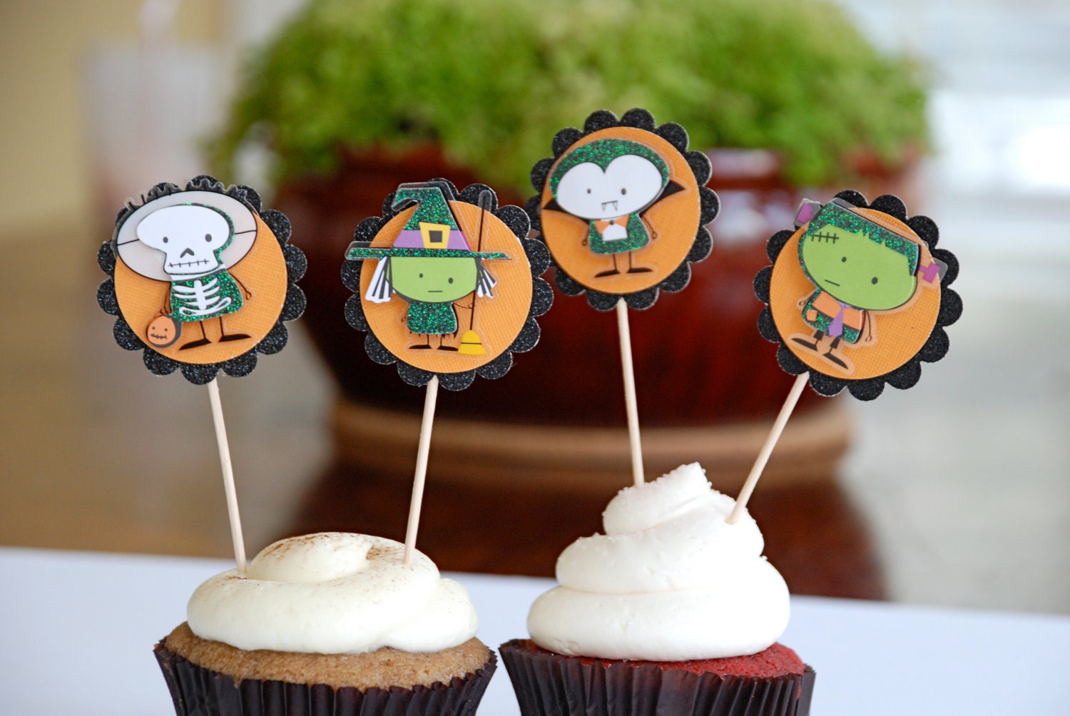 Sweet but Spooky Halloween Cupcake Toppers