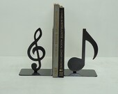 Music Note Metal Art Bookends - FREE USA Shipping