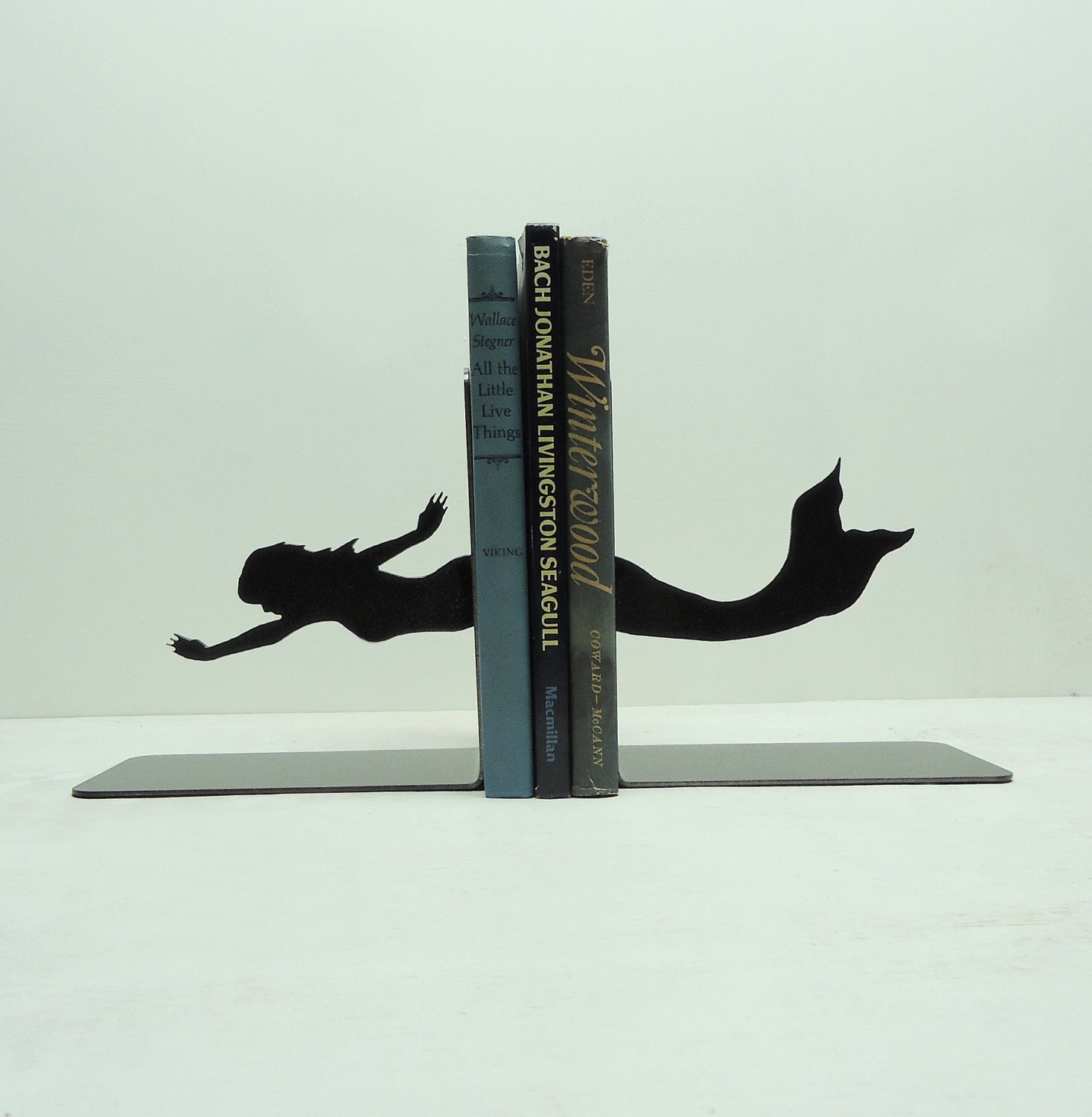 Mermaid Metal Art Bookends - FREE USA Shipping
