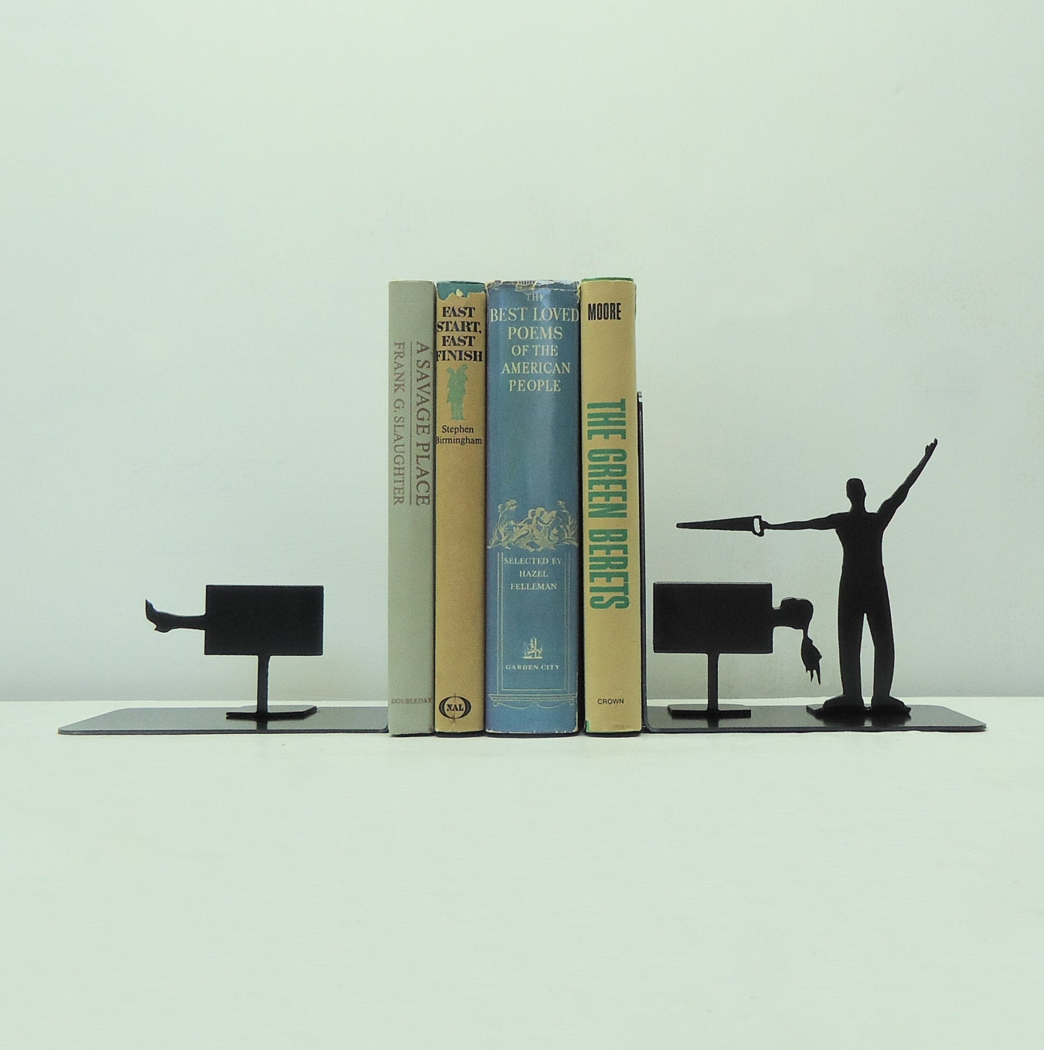 Magician Metal Art Bookends - Free USA Shipping
