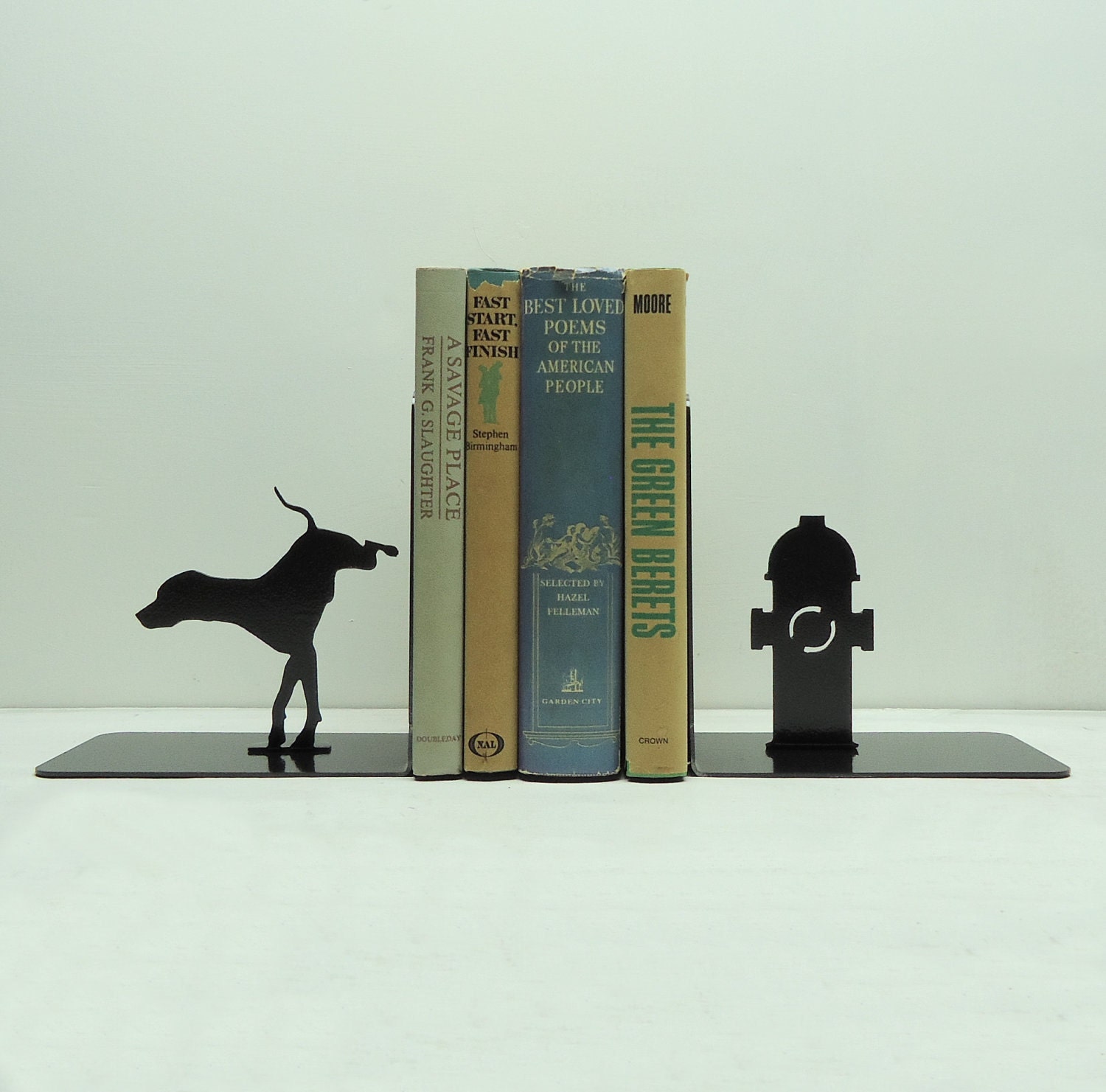 Fire Hydrant Metal Art Bookends - Free USA Shipping