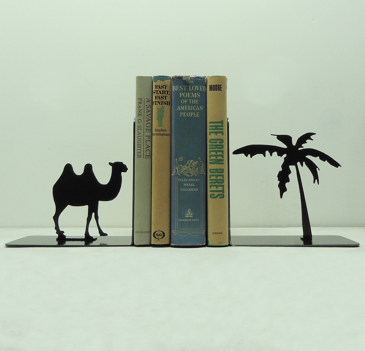 Camel Metal Art Bookends - Free USA Shipping