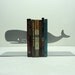 Whale Metal Art Bookends - Free USA Shipping