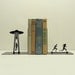 UFO Abduction Metal Art Bookends - Free USA Shipping