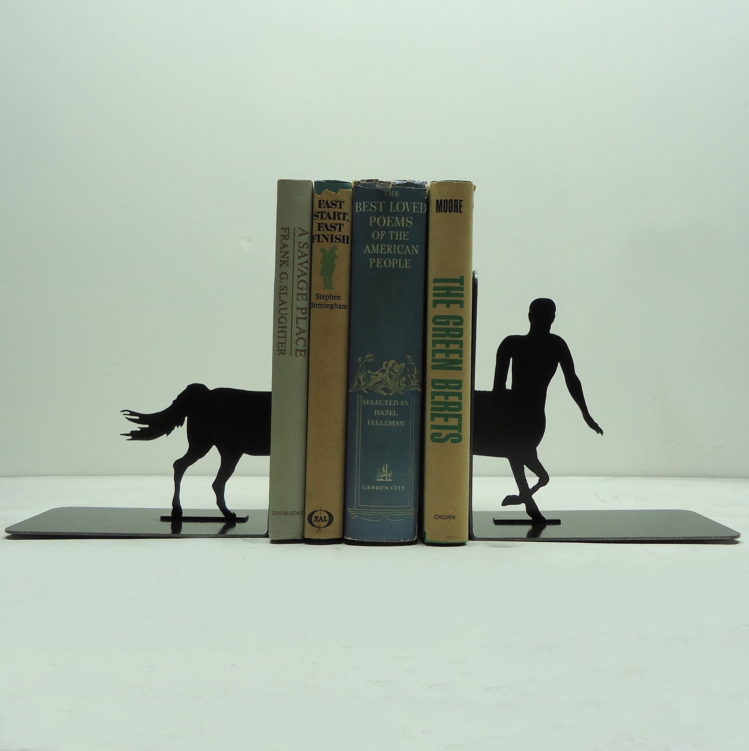 Centaur Metal Art Bookends - Free USA Shipping