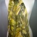 Safari Foliage: Olive Green, hand painted silk scarf
