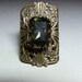 Wonderful Vintage Smoky Topaz Colored Stone and Filigree Ring